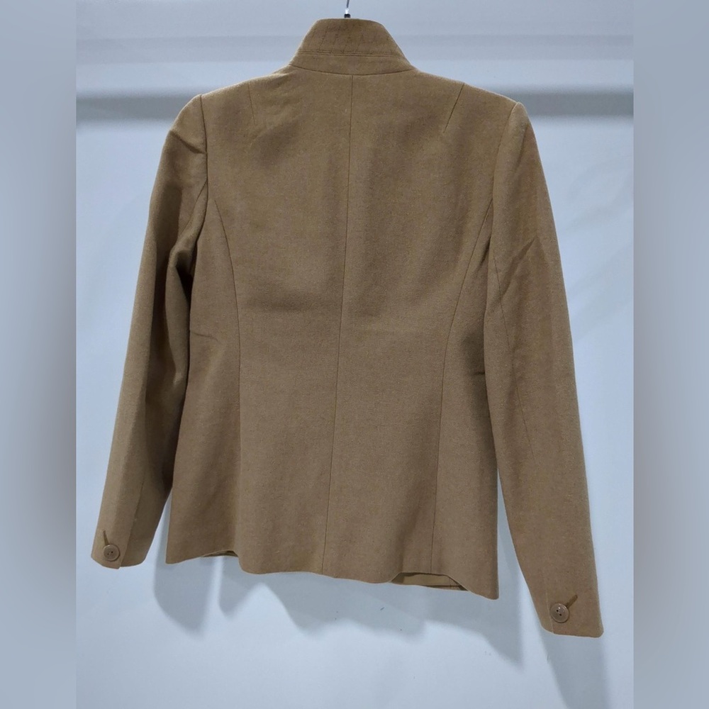 Quince Italian Wool Blazer Small Warm Caramel | Quiet Luxury Tailored Jacket - Picture 3 of 11
